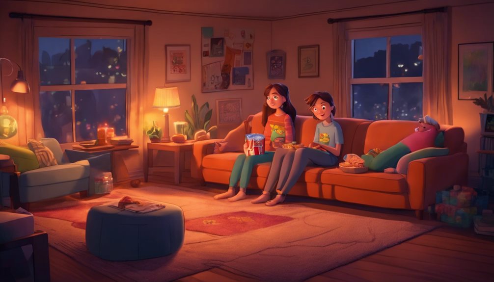 cozy family movie night